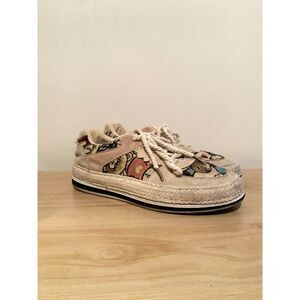 Cahke Bear Print Platform Sneakers US Men 9 Women 10
